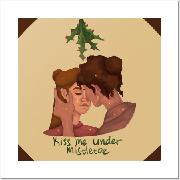 Christmas kiss Wall Art by lncrrr